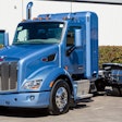The CNG-powered Peterbilt 579