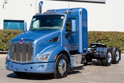 The CNG-powered Peterbilt 579