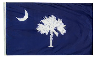 The flag of my native state of South Carolina is among the designs available.