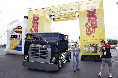 Brad Wike with Low Patrol at the Shell Rotella SuperRigs event earlier this Spring in Charlotte, N.C. The hot rod took Best of Show in the show-truck class.