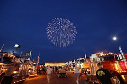 The truck light and fireworks show at the Walcott Truckers Jamboree, held last weekend.