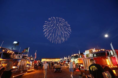 The truck light and fireworks show at the Walcott Truckers Jamboree, held last weekend.