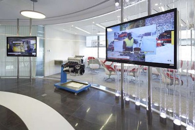 The customer reception area at the Shanghai facility.