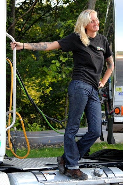 Emily Weymouth hauls for Dennison Lubricants in Massachusetts.