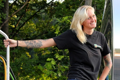 Emily Weymouth hauls for Dennison Lubricants in Massachusetts.
