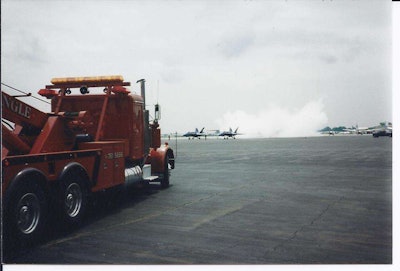 “When I drove for a towing company: Blue Angles going out for a practice at Willow Run airport,” noted Brian K. Fargher.