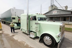 Chris VanPelt says the 2007 Peterbilt 379’s mint and teal two-tone paint scheme came to him in a vision, and he worked with Peterbilt to spec it.