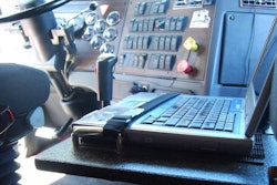 laptop in cab