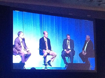 “Connected fleet” panelists at the CVOC: Jim Coffren is at the far right.