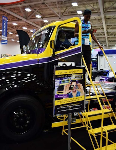 Can you picture yourself behind the wheel of a ChampTruck? Great American Trucking Show attendees got a look at it at the Overdrive booth.