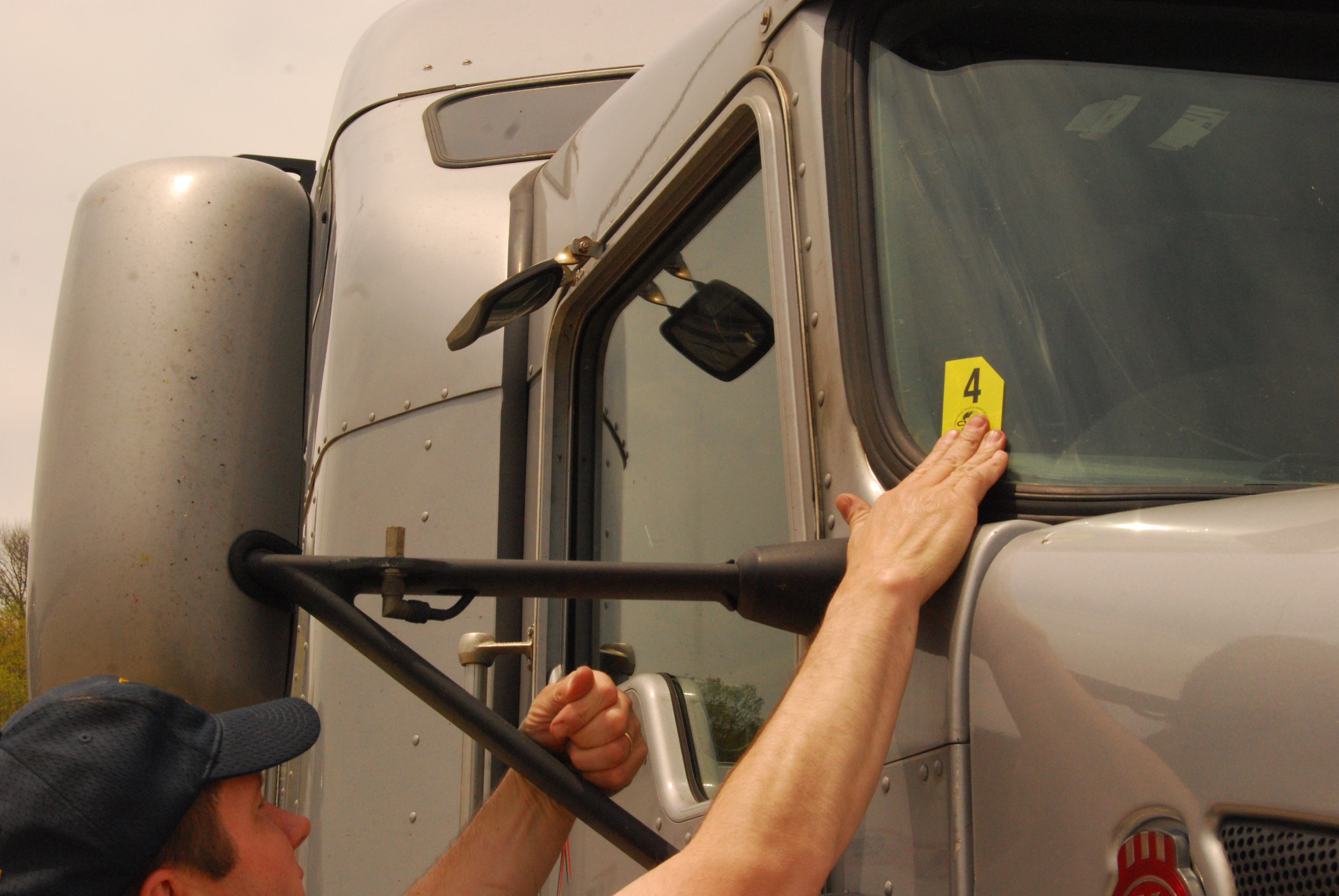 Elvin Hilton's Kenworth clean inspection