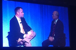 CCJ’s Jeff Crissey talking economic trends after Donald Broughton’s presentation at the 2014 Commercial Vehicle Outlook Conference preceding this year’s Great American Trucking Show.