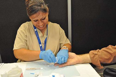 The test involves a painless fingerstick blood sample, with results available in 20 minutes.
