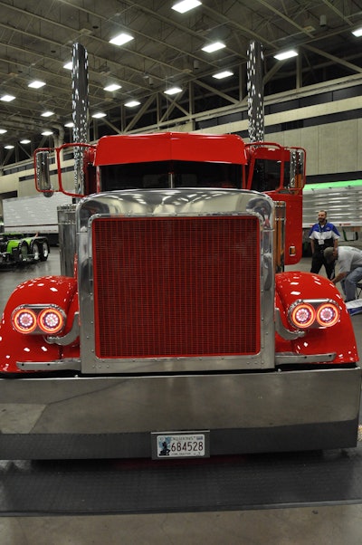 The LED headlights can be set to rotate through colors. “They’re on a 27-color wheel, multi-change,” says Mike Lemley.