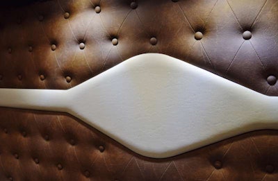 Detail of the upholstery work.