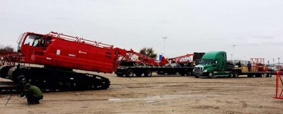 At The Origin Point In Houston, Ice Storm Kronos Made Load Out Work That Much More Cumbersome For The Five Trucks And 200,000 Lb Piece Of Equipment, All Told On The Back End, Winter Storm Leon Hampered Efforts At Chesapeake, The Company Says