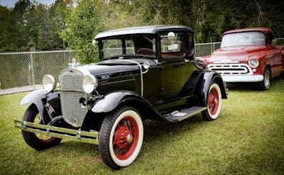 Hodge’s collection of antique cars gave attendees something extra to talk about.