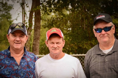 Among hosting drivers were (left to right) owner-operator Jimmy Ardis, J.B. Hodge, and Danny Truesdale.