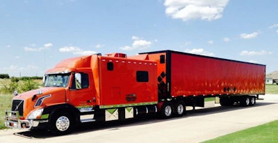 The Sampsons haul today in this 2014 Volvo VNL (with a mammoth ARI sleeper) and 53-ft. van.