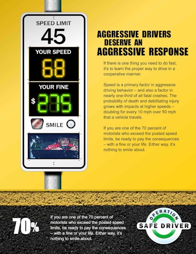 Operation Safe Driver agreesive drivers poster