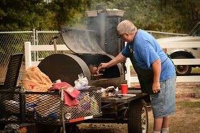 Grillmaster Robin Clark of Charlotte, N.C. cooked ribs, brisket and more.