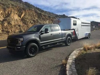 Shown in a horse-trailer scenario here, the 2020 Ford F250 is one of a few different vehicles Quimby took on in this story, detailing Ford’s new 7.3-liter gas engine, a new third-generation 6.7-liter diesel and new 10-speed TorqShift transmission.