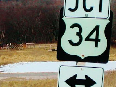 highway 34 sign