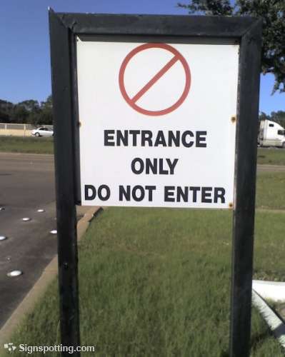 Entrance only