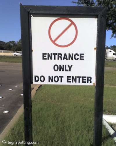 Entrance only