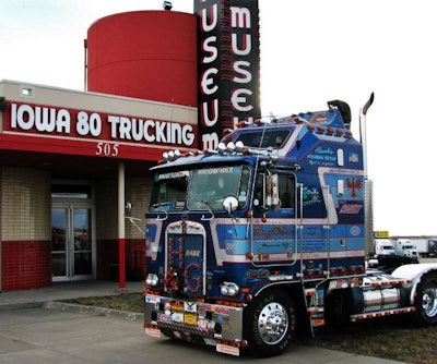 Good got his start trucking on his 21st birthday, but before that he’d been steeped in trucks from a young age. “I started driving around the yard at 14-15,” he says. “I drove a hay wagon when I was still 16. In May of 1976 I bought a used 1974 Kenworth.” On the cover for the large air horns, he put his initials, H.G., “with little reflectors.” When he bought the KW, he took the initials into illumination on the grille, the hallmark of Good’s Highway Hilton over the years. “I wanted four lights on each side – that went on my truck in August of 1982 and it’s been on ever since.”