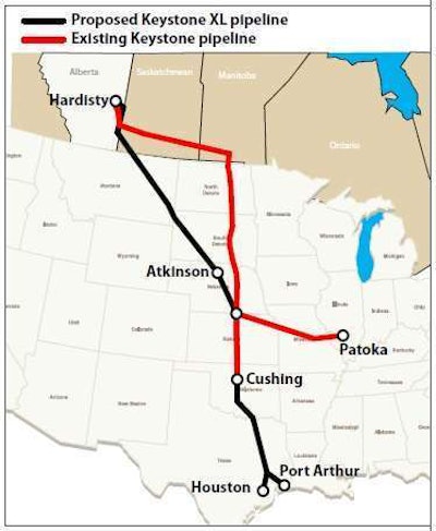 The XL pipeline and Gulf Coast Project and Cushing Extension south links are additions to the existing Keystone pipeline and would connect Canadian oilfields with ports on the Gulf but also would transport U.S.-produced crude in Northern states such as Montana and North Dakota.