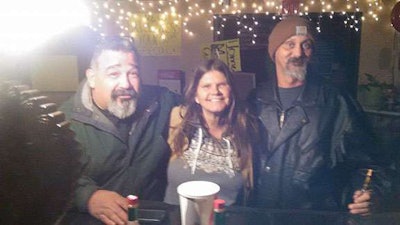 Click through the image, taken of drivers laid over at Lindsey’s Cafe in the Plateau Truck Stop during the West Texas ice storm on New Year’s Eve, to read the Van Horn Advocate story, about the Cafe’s remaining open to serve stranded truckers and ring in the new year.