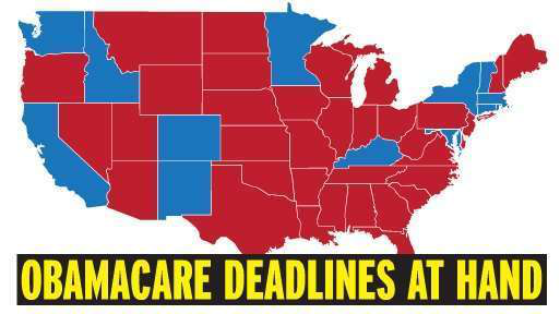 Obamacare health exchange map