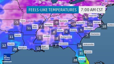cold temps map