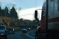 truck running uphill