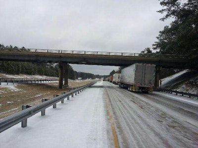 Arkansas I-30 the ice road