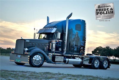 Bob Brinker, who shows his 2000 Freightliner Classic with his wife Shelley, designed his rig as a memorial to his late daughter, Amy McKnight. Brinker has been showing the truck for years at Pride & Polish shows around the country, picking up a few Best of Show trophies along the way. He took home in 2014, however, perhaps the most prestigious trophy yet: A Pride & Polish National Championship trophy.