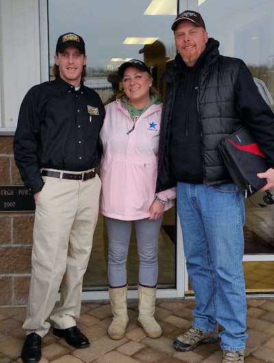 Clayton Mallinson of Pittsburgh Power with the (happy) Parkers