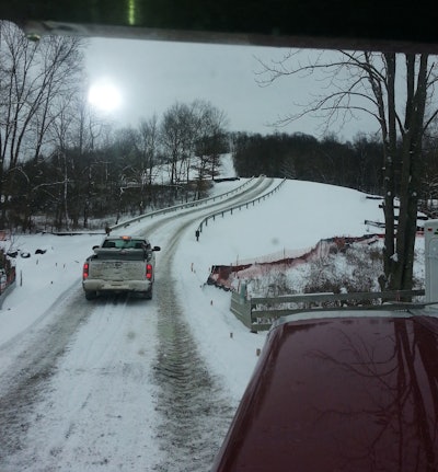 Max Alfery here about to be “pulled up the lease road.”