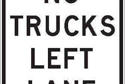 No trucks left lane