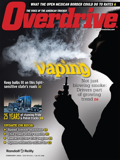 Overdrive explored use of electronic smoking machines and their use among truck operators in an in-depth report last year. Click here or the image above to see the report.