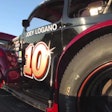 Joey Logano's Legends Car on Tom Logano's B61 Mack