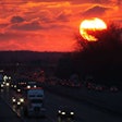 Ohio sunset at the I-70/I-675 junction Jan. 21, 2015 | photo by George Parker