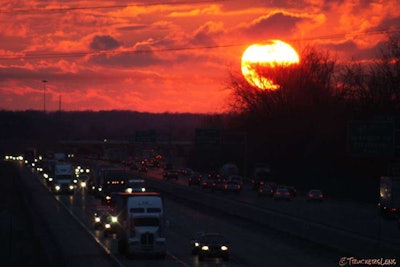 Ohio sunset at the I-70/I-675 junction Jan. 21, 2015 | photo by George Parker