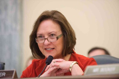 Sen. Deb Fischer at Wednesday’s Senate hearing. Fischer (R-Nebraska) said she plans to introduce legislation to reform FMCSA and its regulatory process.