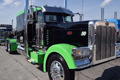 Michael A. Manuel Trucking of White Post, Va., brought this 2014 Pete 389 Fitzgerald glider kit to compete in Louisville, Ky.