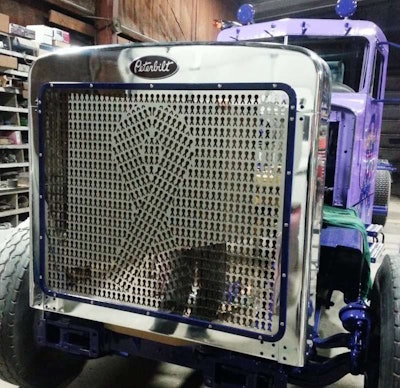 The mirrored stainless grille design was created by uniquely positioning small cut-outs of individual ribbons all around. See more details in the video below.