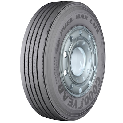 When used with the Fuel Max LHD G505D drive tire, the new Fuel Max LHS (pictured) provides hundreds of dollars a year in fuel savings, the company says.