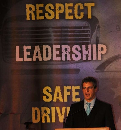 TA President and CEO Tom O’Brien speaking at TA/Petro’s luncheon at the Mid-America Trucking Show.