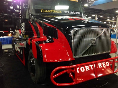 Klemmenson, who until now has been working the family farm in Minnesota, trades in his John Deere green for the red-and-black scheme of this modified 10-speed manual, two-axle Volvo 670.
